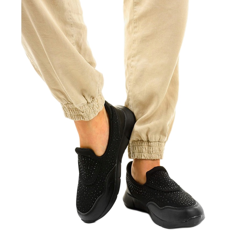 Sort B84 slip-on sportssko 1