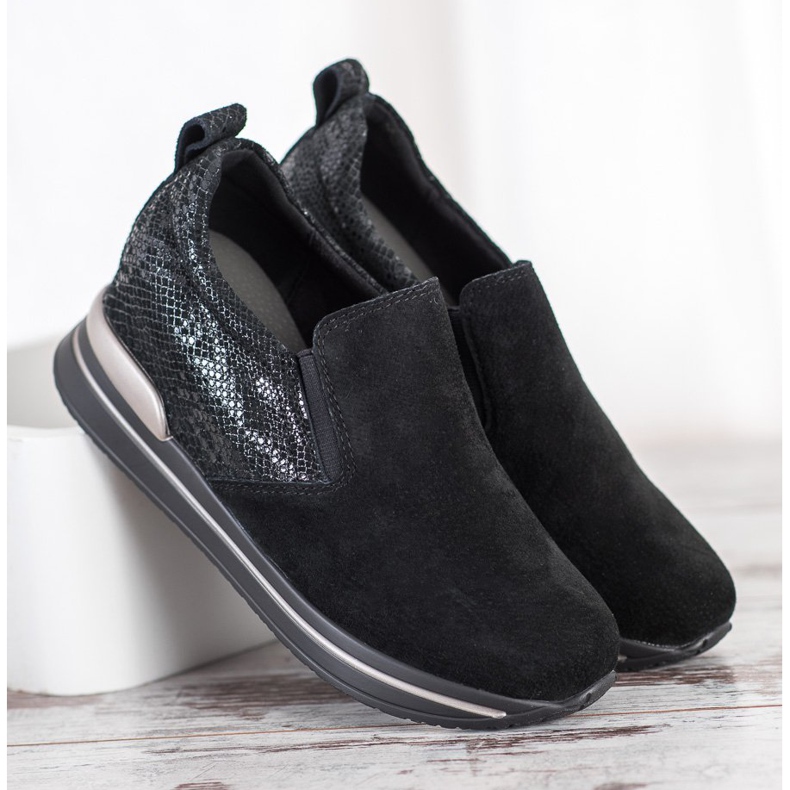 Filippo Læder-slip-on sko sort 2