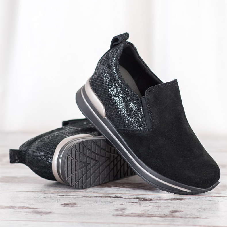 Filippo Læder-slip-on sko sort 1
