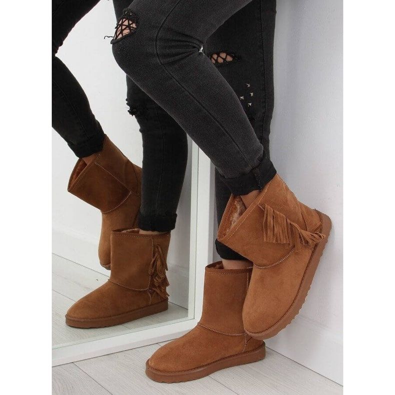 Frynsede Emuser F382 Camel brun 1
