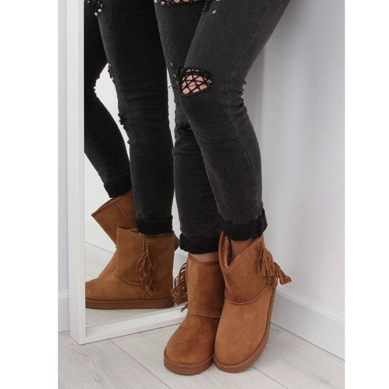 Frynsede Emuser F382 Camel brun 2