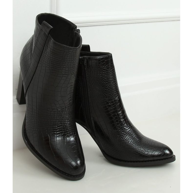 Sorte Snakeskin høje hæle UK10 Sort 1