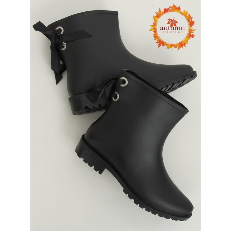 Sort DC12 Sort galoshes til kvinder med sløjfe 1
