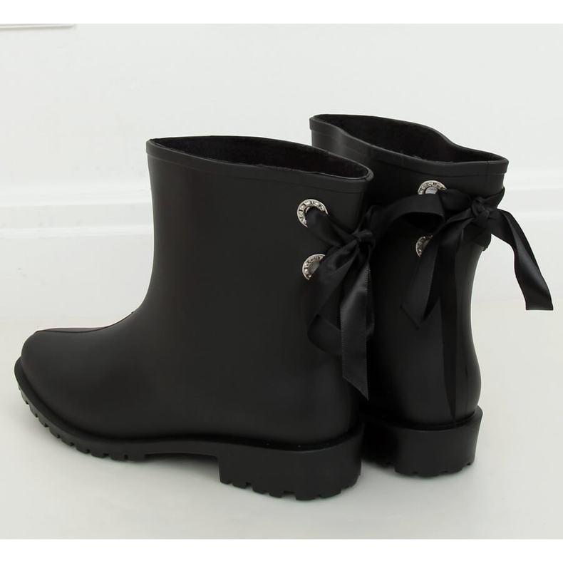 Sort DC12 Sort galoshes til kvinder med sløjfe 2