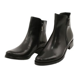 Arka Women's Leather Black Boots til en lynlås 2881 sort 2
