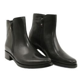 Arka Women's Leather Black Boots til en lynlås 2881 sort 5