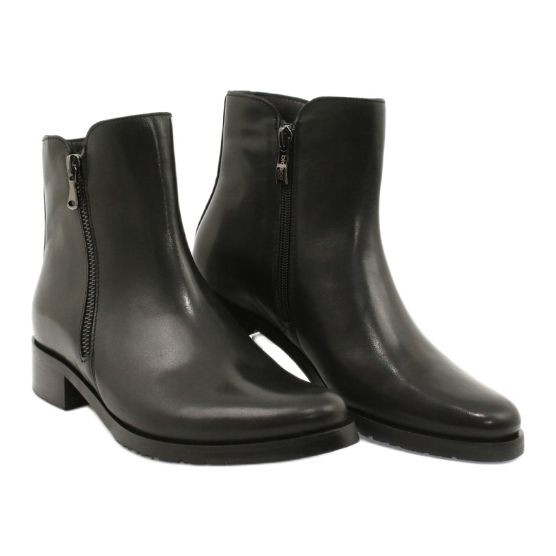 Arka Women's Leather Black Boots til en lynlås 2881 sort 5