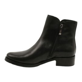 Arka Women's Leather Black Boots til en lynlås 2881 sort 1