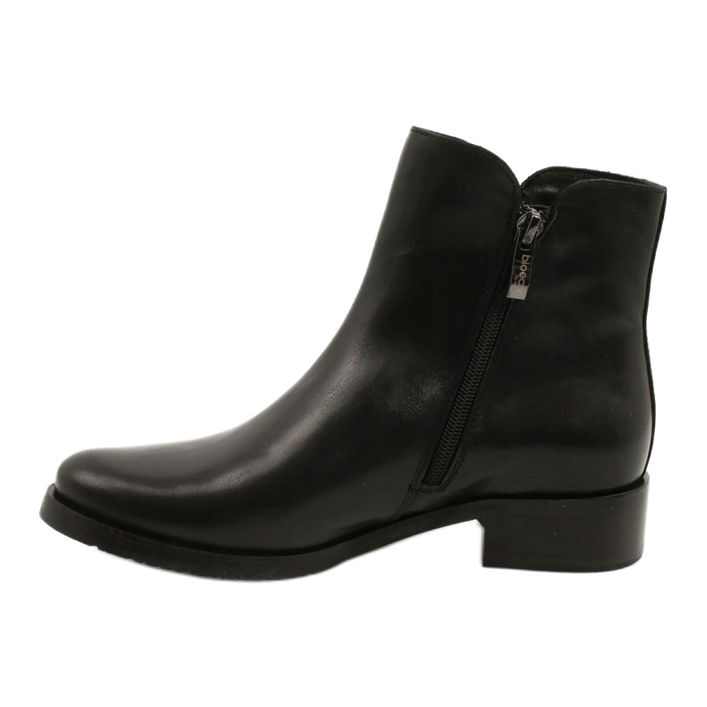 Arka Women's Leather Black Boots til en lynlås 2881 sort 1