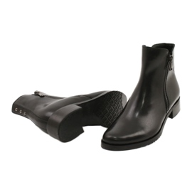 Arka Women's Leather Black Boots til en lynlås 2881 sort 3