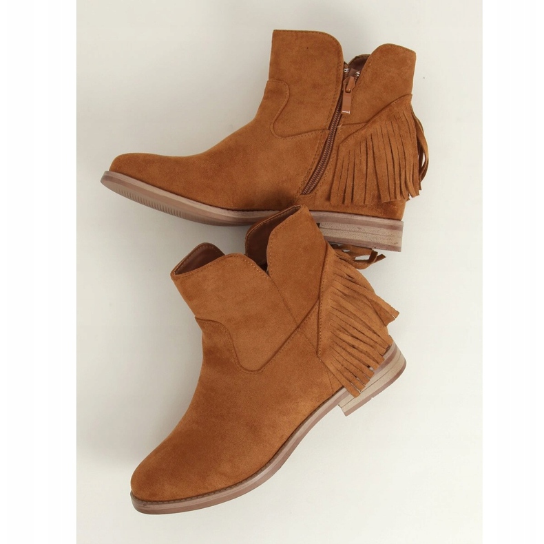 Støvler i stil med boho kamel 1515 Camel brun 1