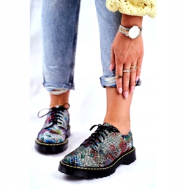 Kvinders Brogues Oxfords læderblomster Maciejka 04087-43 flerfarvet 1