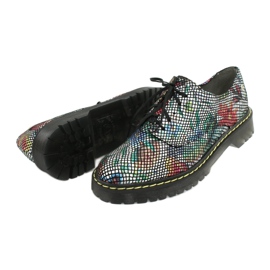 Kvinders Brogues Oxfords læderblomster Maciejka 04087-43 flerfarvet 5