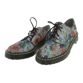 Kvinders Brogues Oxfords læderblomster Maciejka 04087-43 flerfarvet 4