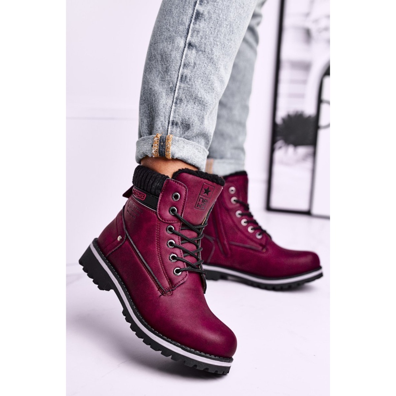 EVE Damestøvler Burgunder Grunders rød flerfarvet 1