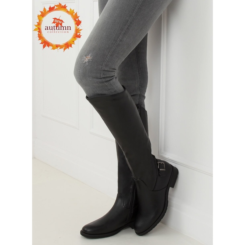 Sorte damestøvler H9208 Negro 1