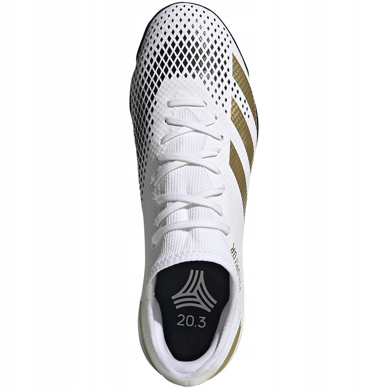 Adidas Predator 20.3 L Tf FW9189 fodboldstøvler hvid, guld, sort hvid 1