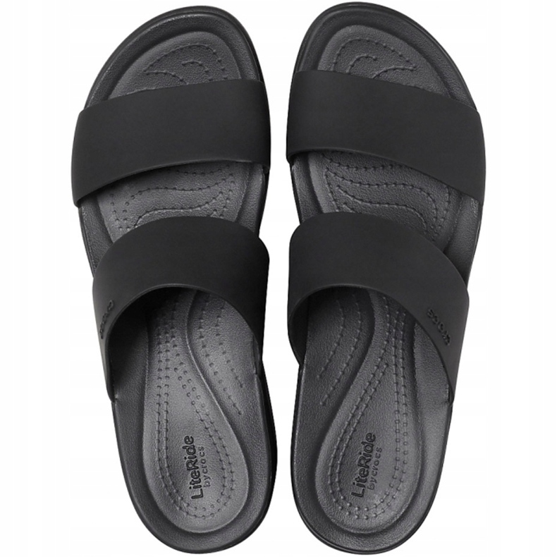 Crocs hjemmesko Brooklyn Mid Wedge W sort 206219060 1