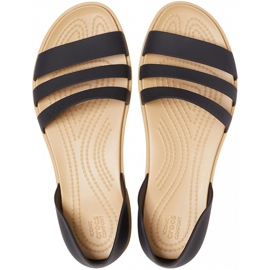 Crocs damesandaler Tulum Open Flat W sort 206109 00W 1