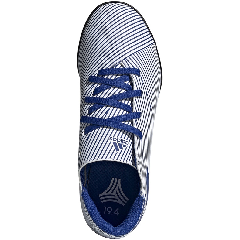 Adidas Nemeziz 19.4 Tf Junior hvide og blå fodboldsko FV3313 flerfarvet 1