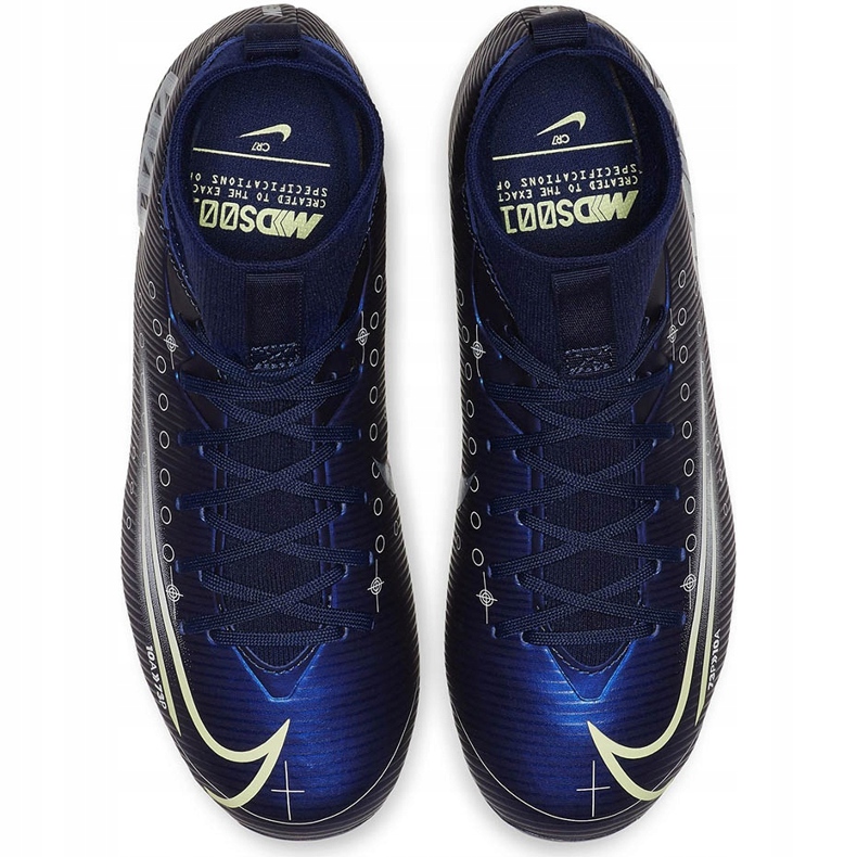 Nike Mercurial Superfly 7 Academy Mds FG / MG Junior BQ5409 401 fodboldsko marineblå marineblå 1