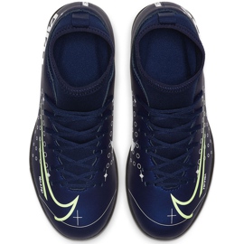 Nike Mercurial Superfly 7 Club Mds Tf Junior BQ5416 401 fodboldsko marineblå marineblå 1