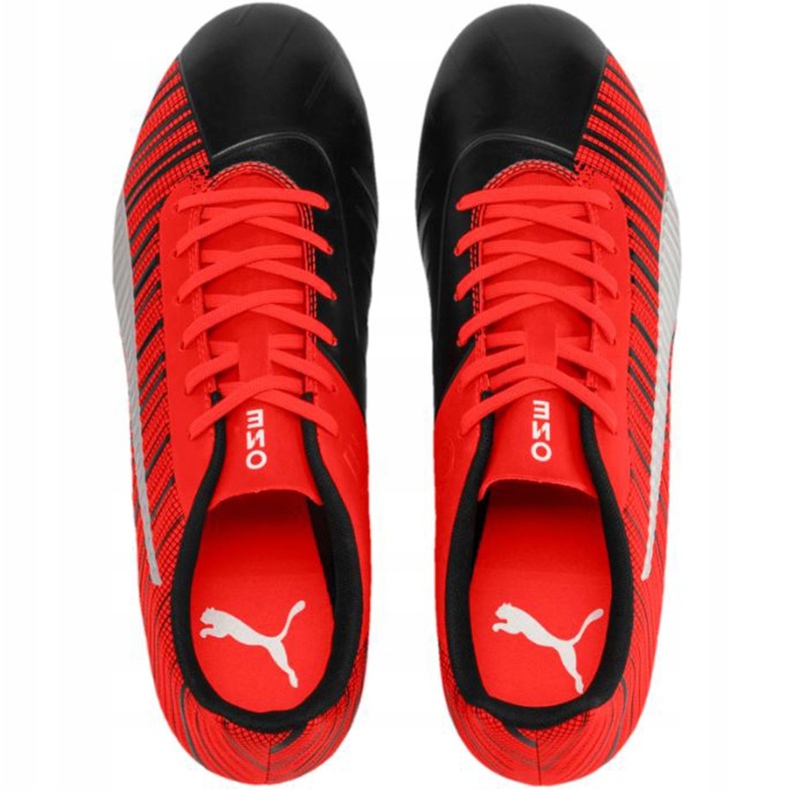 Fodboldstøvler Puma One 5.4 Fg Ag rød-sort 105605 01 flerfarvet 1
