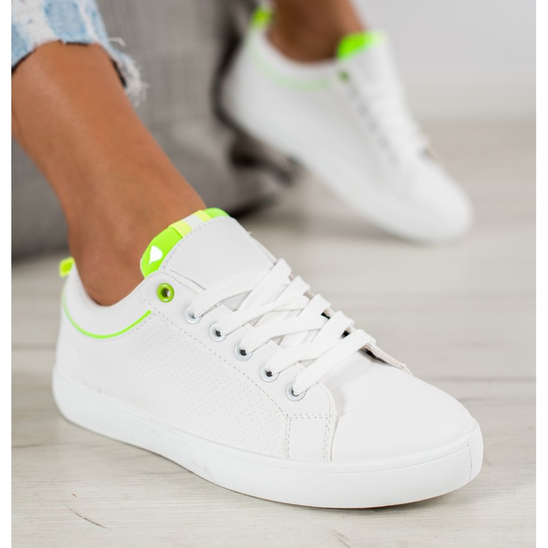 SHELOVET Stilfulde sneakers med Eco Leather hvid 2
