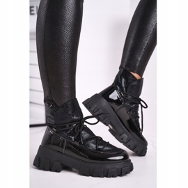 FRGIV Kvinders slip-on Rochelle sorte støvler 2
