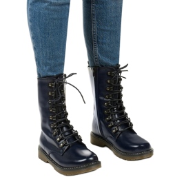 Adrientina navy matte støvler marineblå 1