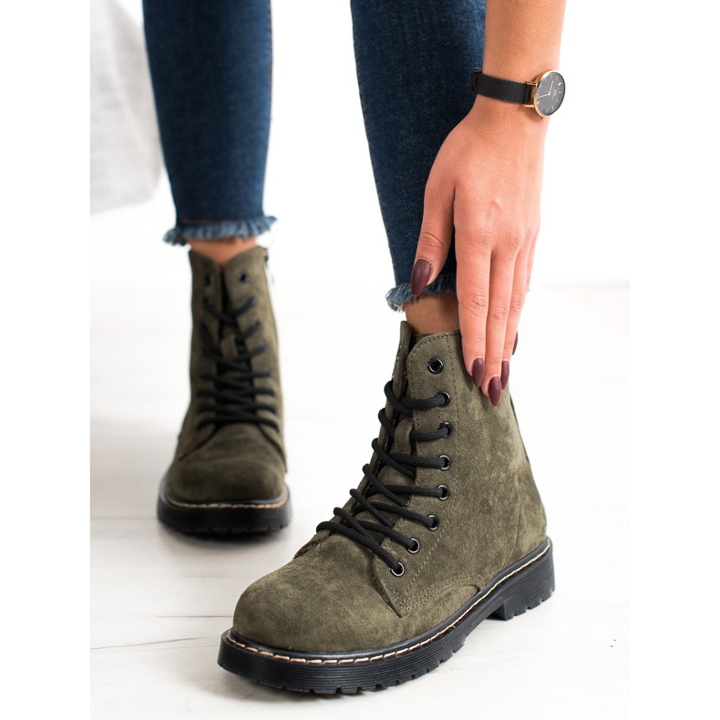 Small Swan Suede Trappers grøn 1