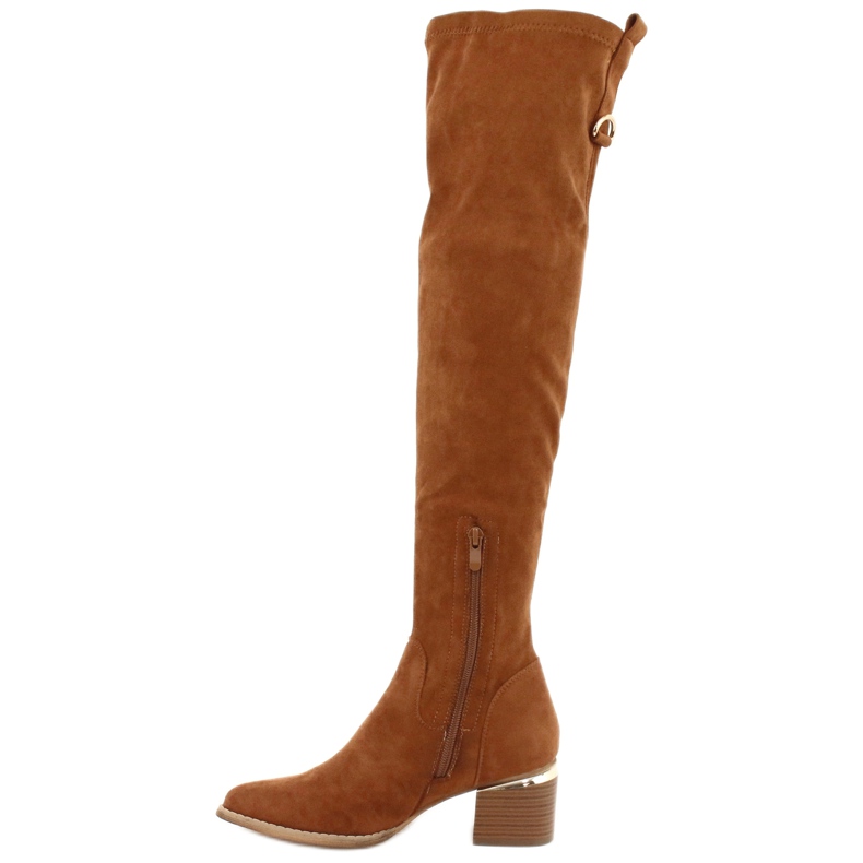 Lange støvler lycra ruskind Evento 20KZ35-3330 Camel brun gul 1