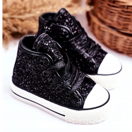 FRROCK Børnesneakers Shiny High Black Ally sort 1