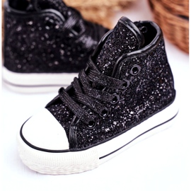 FRROCK Børnesneakers Shiny High Black Ally sort 3