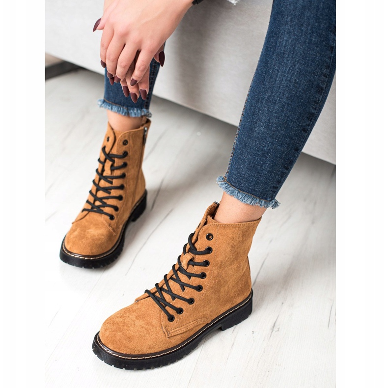 Small Swan Camel Suede Trappers brun 1