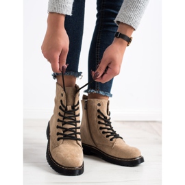 Small Swan Suede Trappers beige brun 1