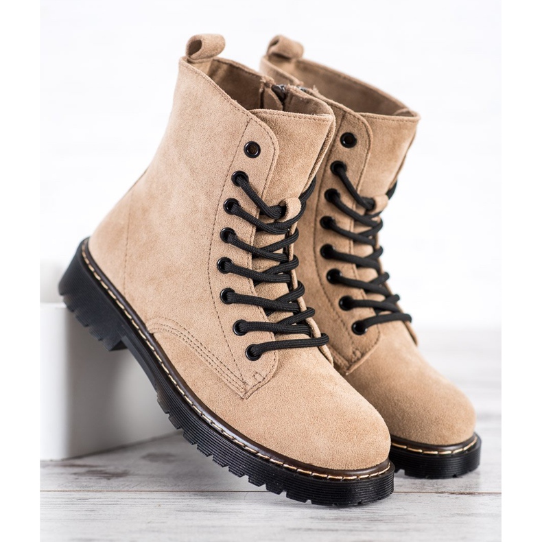 Small Swan Suede Trappers beige brun 2