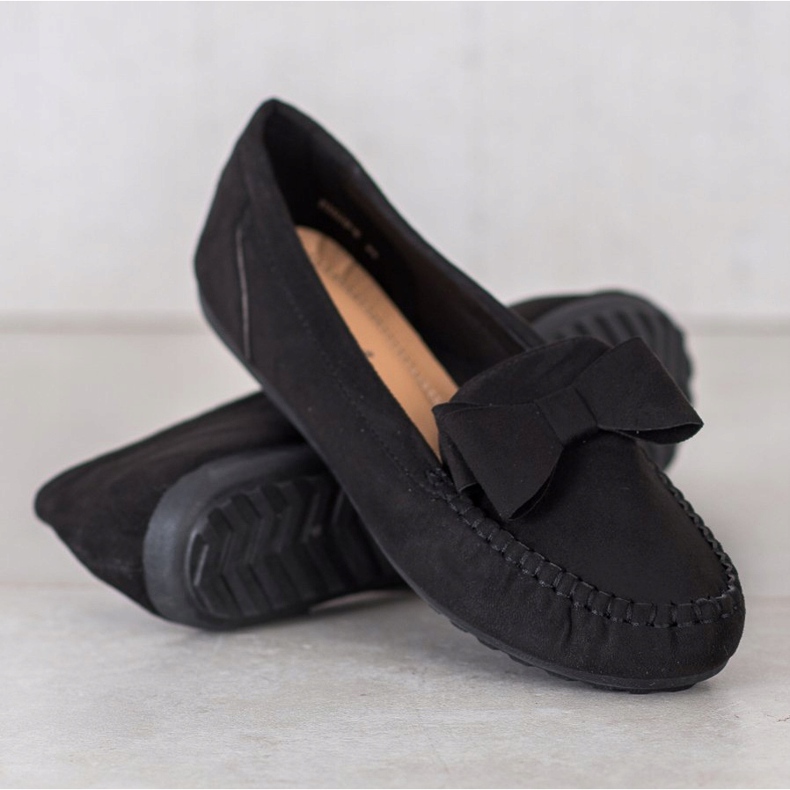 Fama Loafers Med En Sløjfe sort 1