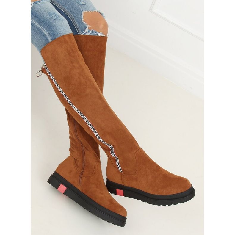 Flade kamelstøvler NS136P Camel brun 2
