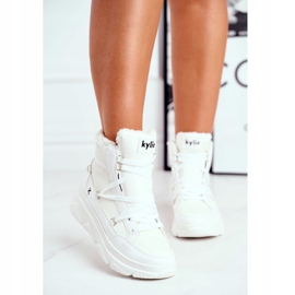 Kylie Crazy Kvinders sneakers Hvide snestøvler Missy 3