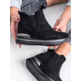 Gogo Slip-on ruskind støvletter sort 1