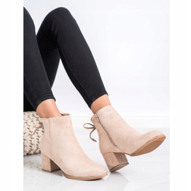 J. Star Støvler med binding beige 1