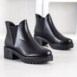 Super Mode Eco-læder slip-on støvler sort 1