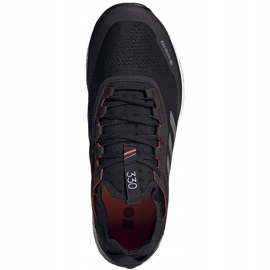 Adidas Terrex Agravic Flow herresko sort og rød FU7448 1
