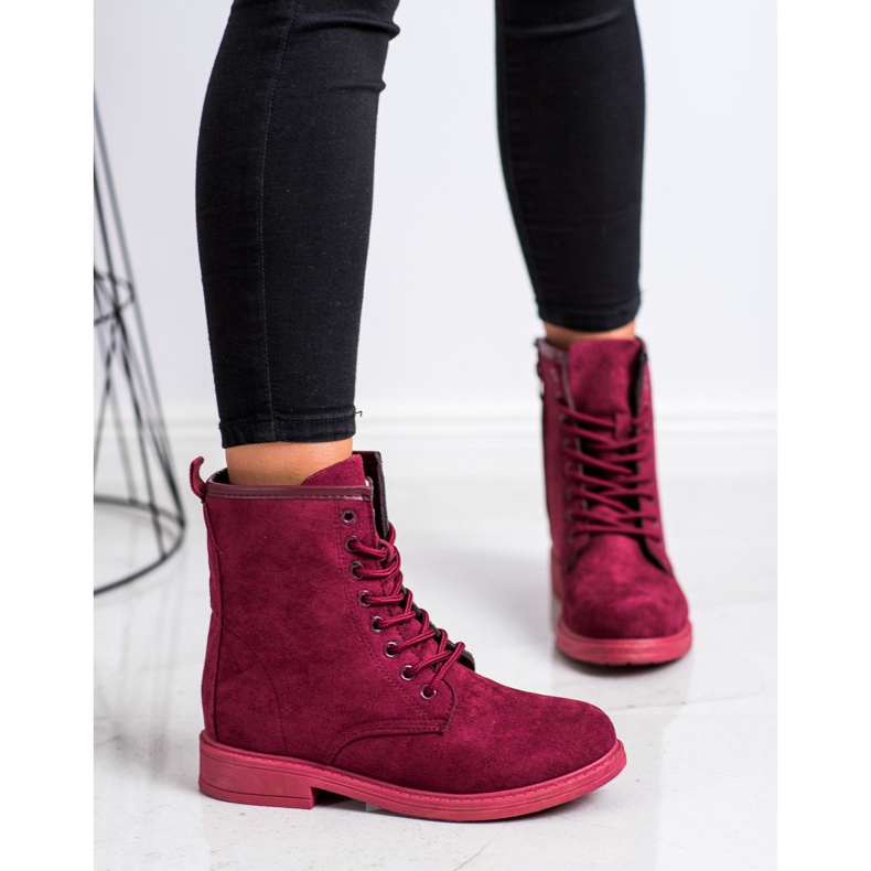 Emaks Suede Trappers rød lyserød 1