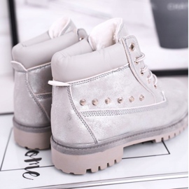 MSMG Børns varme støvler med Studs Silver Gonzo sølv 1