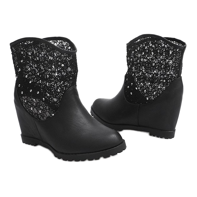 Openwork kilestøvler 7010 -16 Sort 1