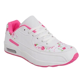 Flowers XT-18 hvide sneakers lyserød 1