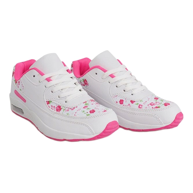Flowers XT-18 hvide sneakers lyserød 2