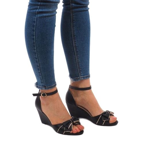 Wedge Sandaler F1-43 Sort 1